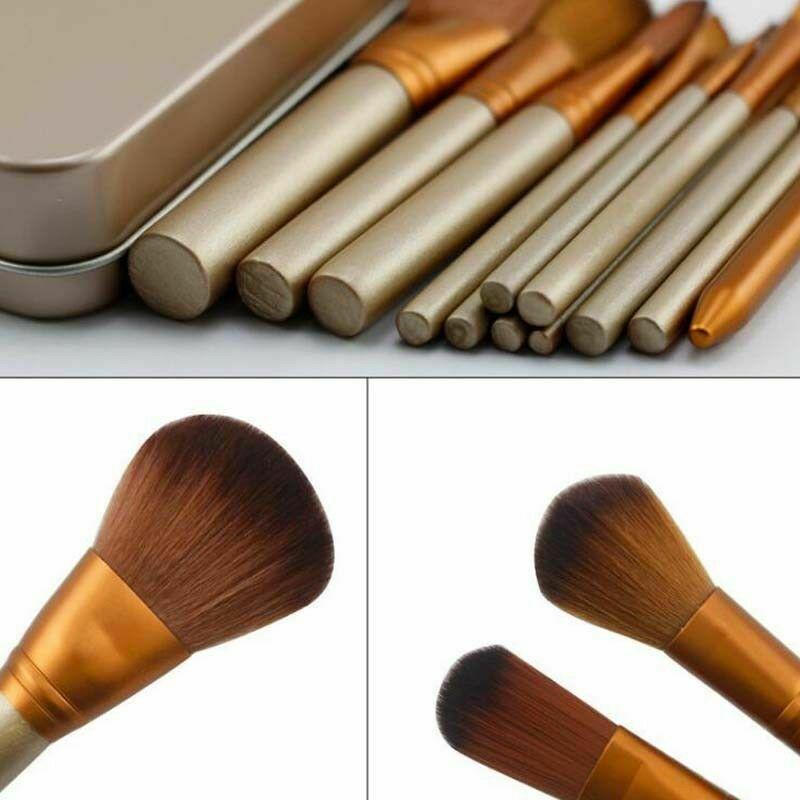 Ingrijire personala si Cosmetice - Machiaj - Aplicatoare si pensule machiaj - Set 12 pensule machiaj profesionale make-up pentru fond de ten, gene, mascara, contur, fard de obraji, - Infinity.ro