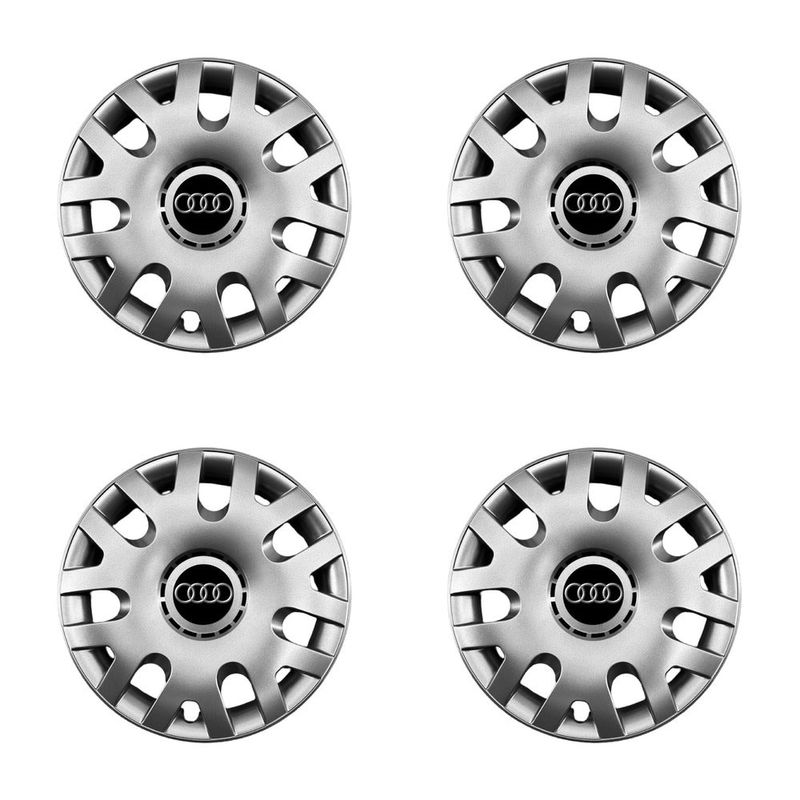 Auto si Moto - Anvelope si jante - Accesorii roti - Capace roti - Set 4 capace roti potrivite jantelor de 14 inch (R14) compatibile Audi, Model - 204 - Infinity.ro