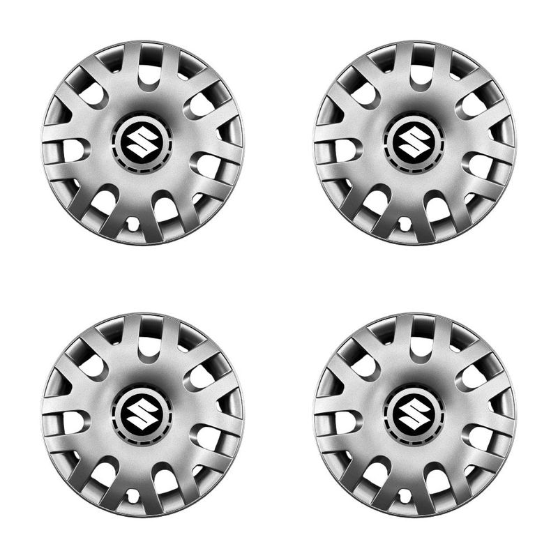 Auto si Moto - Anvelope si jante - Accesorii roti - Capace roti - Set 4 capace roti potrivite jantelor de 14 inch (R14) compatibile Suzuki, Model - 204 - Infinity.ro
