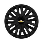 Auto si Moto - Anvelope si jante - Accesorii roti - Capace roti - Set 4 capace roti potrivite jantelor de 15 inch (R15) compatibile CHEVROLET, Model - 313 Black - Infinity.ro