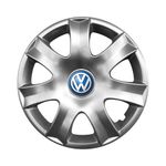 Auto si Moto - Anvelope si jante - Accesorii roti - Capace roti - Set 4 capace roti potrivite jantelor de 15 inchi (R15) compatibile gama Volkswagen, model - 326, Sigla Albastra - Infinity.ro