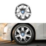 Auto si Moto - Anvelope si jante - Accesorii roti - Capace roti - Set 4 capace roti potrivite jantelor de 15 inchi (R15) compatibile gama Volkswagen, model - 326, Sigla Albastra - Infinity.ro