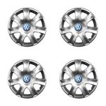 Auto si Moto - Anvelope si jante - Accesorii roti - Capace roti - Set 4 capace roti potrivite jantelor de 15 inchi (R15) compatibile gama Volkswagen, model - 326, Sigla Albastra - Infinity.ro