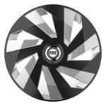 Auto si Moto - Anvelope si jante - Accesorii roti - Capace roti - Set 4 Capace Roti, potrivite jantelor de R15, pentru Fiat, model vector black and silver - Infinity.ro