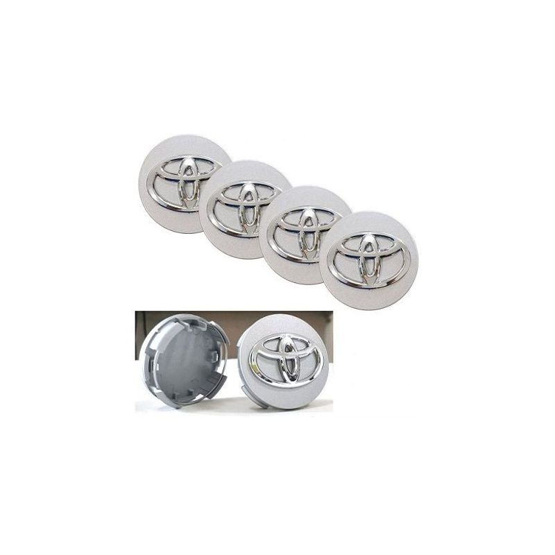 Auto si Moto - Anvelope si jante - Accesorii roti - Capace roti - Set 4 Capace Jante Aliaj Toyota 62mm Argintiu - Infinity.ro