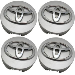 Set 4 Capace Jante Aliaj Toyota 62mm Argintiu