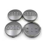 Auto si Moto - Anvelope si jante - Accesorii roti - Capace roti - Set 4 capace roti 60mm gri compatibil jante aliaj Audi - Infinity.ro