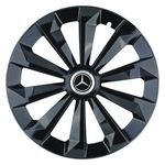 Auto si Moto - Anvelope si jante - Accesorii roti - Capace roti - Set 4 Capace Roti 16 inchi (R16) Fame Negru, Compatibile Cu Mercedes-Benz - Infinity.ro