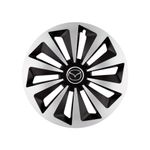 Auto si Moto - Anvelope si jante - Accesorii roti - Capace roti - Set 4 capace roti Fox Gri-Negru R15 Compatibil Cu Mazda - Infinity.ro
