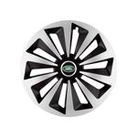 Auto si Moto - Anvelope si jante - Accesorii roti - Capace roti - Set 4 capace roti Fox Gri-Negru R16 Compatibil Cu Land Rover - Infinity.ro