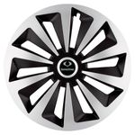 Auto si Moto - Anvelope si jante - Accesorii roti - Capace roti - Set 4 capace roti Fox Gri-Negru R17 pentru gama auto SsangYoung - Infinity.ro