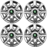 Auto si Moto - Anvelope si jante - Accesorii roti - Capace roti - Set 4 Capace Roti 15 inchi (r15) Model 332, Compatibile Cu Skoda Verde - Infinity.ro