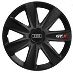 Auto si Moto - Anvelope si jante - Accesorii roti - Capace roti - Set 4 capace Roti Gtx Carbon Negru R14, Pentru Audi - Infinity.ro