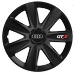Auto si Moto - Anvelope si jante - Accesorii roti - Capace roti - Set 4 capace Roti Gtx Carbon Negru R16, Pentru Audi - Infinity.ro