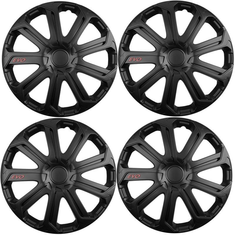 Auto si Moto - Anvelope si jante - Accesorii roti - Capace roti - Set 4 Capace Roti Evo Negru R15 - Infinity.ro