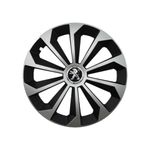 Auto si Moto - Anvelope si jante - Accesorii roti - Capace roti - Set 4 Capace Roti 15 inchi (R15) Fame Gri-Negru, Compatibile Cu Peugeot - Infinity.ro