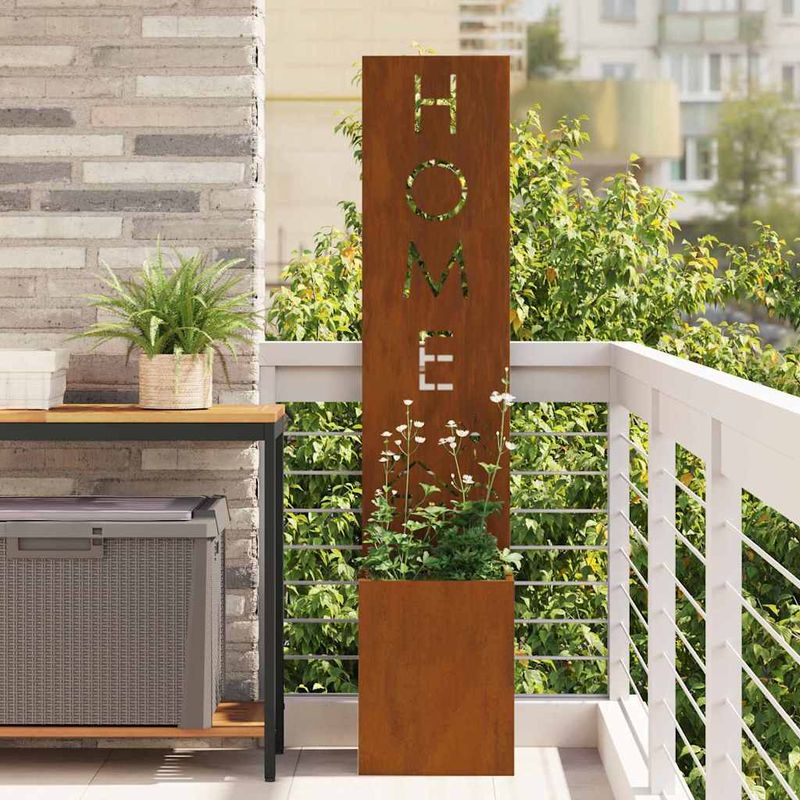 Casa si Gradina - Gradinarit si plante - Plante si ghivece - Ghivece si suporturi - Ghiveci pentru gradina Traforaj Ruginit 32 x 140 cm - Infinity.ro
