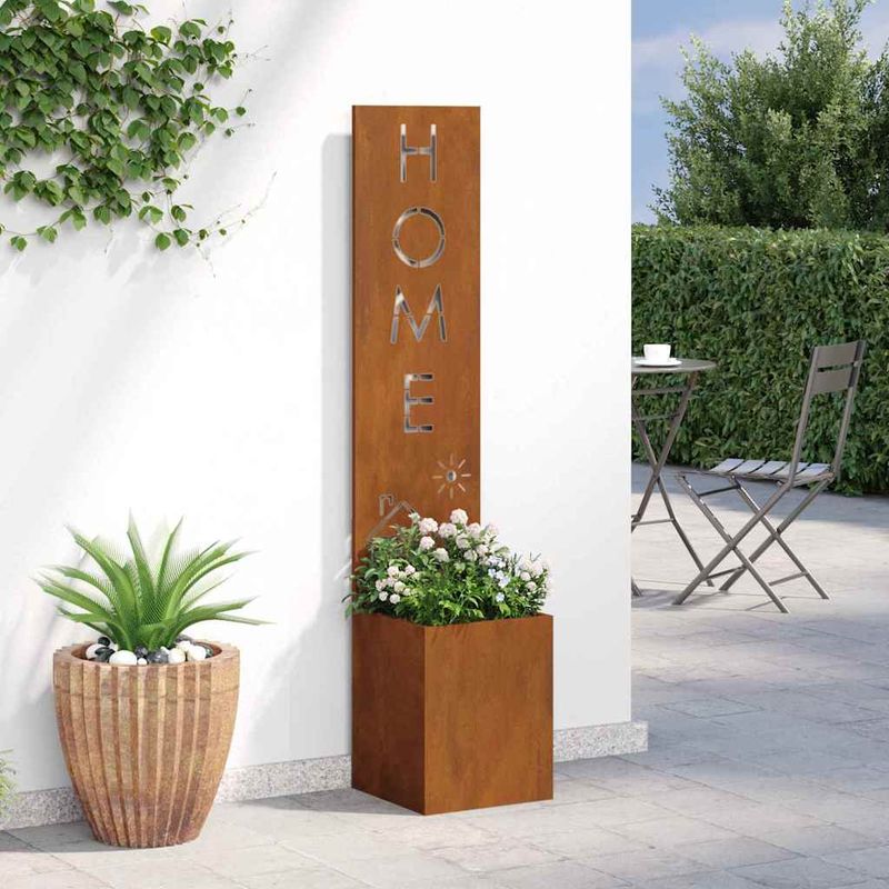 Casa si Gradina - Gradinarit si plante - Plante si ghivece - Ghivece si suporturi - Ghiveci pentru gradina Traforaj Ruginit 32 x 140 cm - Infinity.ro