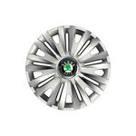 Auto si Moto - Anvelope si jante - Accesorii roti - Capace roti - Set 4 capace roti Cu Inel Cromat Royal R15 Compatibil Cu Skoda - Infinity.ro