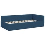 Casa si Gradina - Mobilier - Paturi si accesorii - Paturi - Cadru de pat coltar cu headboard Manual albastru 90 x 200 cm - Infinity.ro
