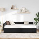 Casa si Gradina - Mobilier - Paturi si accesorii - Paturi - Cadru de pat coltar Altele cu headboard Negru 90 x 190 cm - Infinity.ro