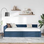 Casa si Gradina - Mobilier - Paturi si accesorii - Paturi - Cadru de pat coltar cu headboard Manual albastru 90 x 200 cm - Infinity.ro