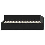 Casa si Gradina - Mobilier - Paturi si accesorii - Paturi - Cadru de pat coltar Altele cu headboard Negru 90 x 190 cm - Infinity.ro