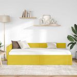 Casa si Gradina - Mobilier - Paturi si accesorii - Paturi - Cadru de pat coltar Altele cu headboard Galben 80 x 200 cm - Infinity.ro