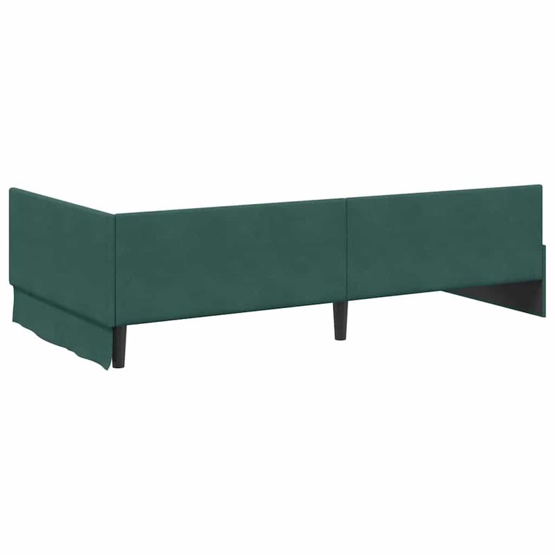 Casa si Gradina - Mobilier - Paturi si accesorii - Paturi - Cadru de pat coltar Altele Manual Verde inchis 90 x 200 cm - Infinity.ro