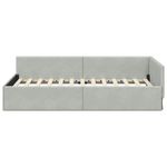 Casa si Gradina - Mobilier - Paturi si accesorii - Paturi - Cadru de pat coltar Altele cu headboard Gri deschis 90 x 190 cm - Infinity.ro
