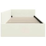 Casa si Gradina - Mobilier - Paturi si accesorii - Paturi - Cadru de pat coltar Crem 90 x 200 cm Catifea si lemn ingineresc - Infinity.ro
