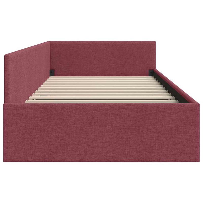 Casa si Gradina - Mobilier - Paturi si accesorii - Paturi - Cadru de pat coltar cu headboard Manual bordo 90 x 190 cm - Infinity.ro