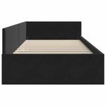 Casa si Gradina - Mobilier - Paturi si accesorii - Paturi - Cadru de pat coltar Altele cu headboard Negru 90 x 190 cm - Infinity.ro