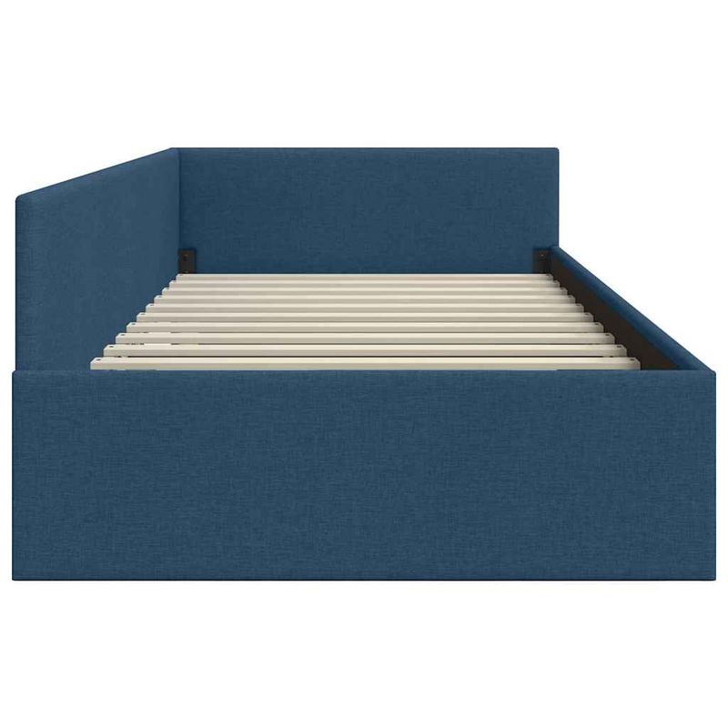 Casa si Gradina - Mobilier - Paturi si accesorii - Paturi - Cadru de pat coltar cu headboard Manual albastru 90 x 200 cm - Infinity.ro