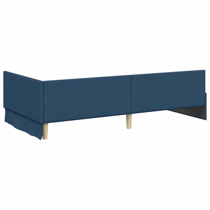 Casa si Gradina - Mobilier - Paturi si accesorii - Paturi - Cadru de pat coltar cu headboard Manual albastru 90 x 200 cm - Infinity.ro