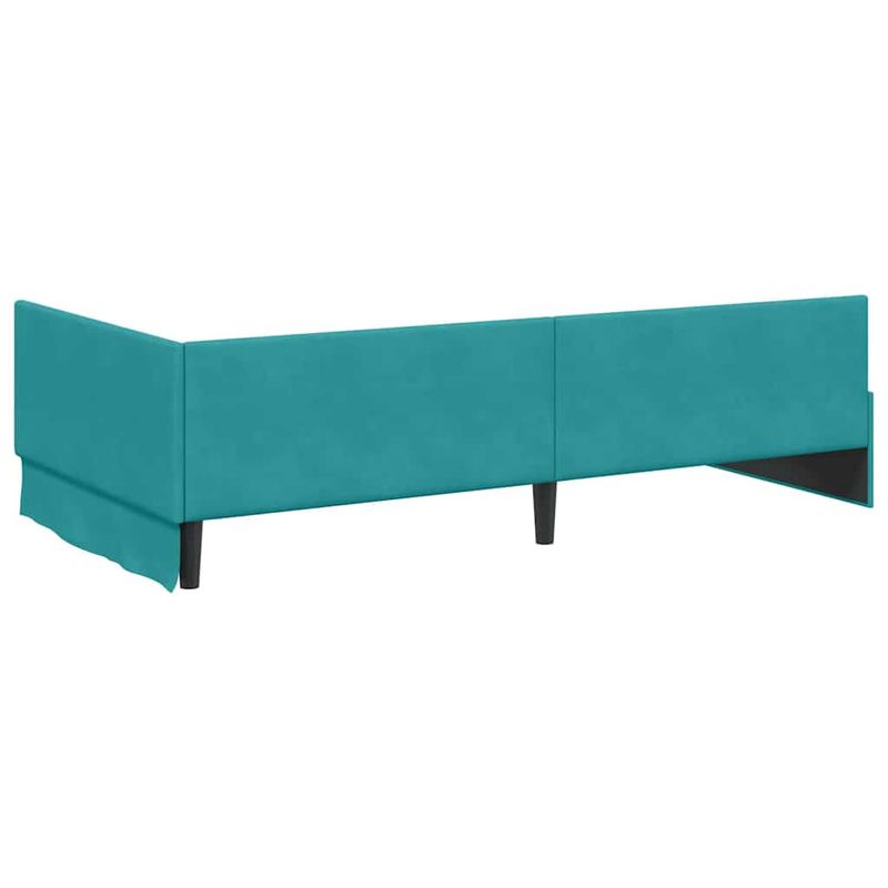 Casa si Gradina - Mobilier - Paturi si accesorii - Paturi - Cadru de pat coltar Altele cu headboard Turcoaz 90 x 200 cm - Infinity.ro