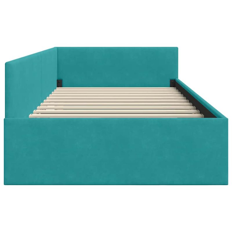 Casa si Gradina - Mobilier - Paturi si accesorii - Paturi - Cadru de pat coltar Altele cu headboard Turcoaz 80 x 200 cm - Infinity.ro