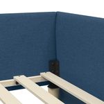 Casa si Gradina - Mobilier - Paturi si accesorii - Paturi - Cadru de pat coltar cu headboard Manual albastru 90 x 200 cm - Infinity.ro