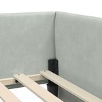 Casa si Gradina - Mobilier - Paturi si accesorii - Paturi - Cadru de pat coltar Altele cu headboard Gri deschis 90 x 190 cm - Infinity.ro