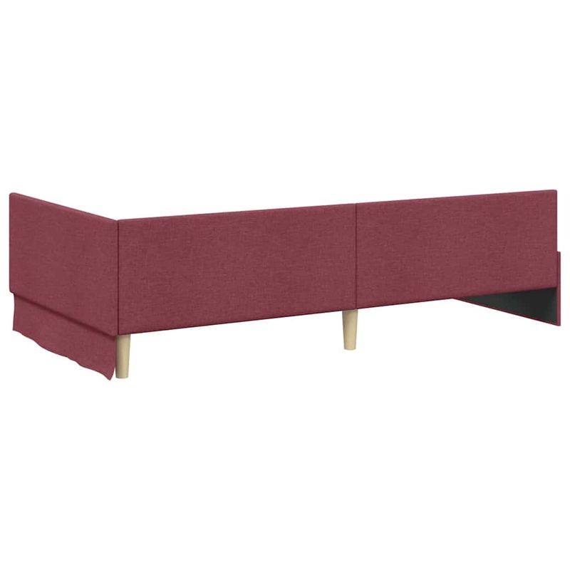 Casa si Gradina - Mobilier - Paturi si accesorii - Paturi - Cadru de pat coltar cu headboard Manual bordo 100 x 200 cm - Infinity.ro