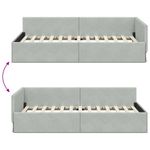 Casa si Gradina - Mobilier - Paturi si accesorii - Paturi - Cadru de pat coltar Altele cu headboard Gri deschis 90 x 190 cm - Infinity.ro