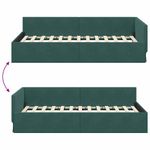 Casa si Gradina - Mobilier - Paturi si accesorii - Paturi - Cadru de pat coltar Altele Manual Verde inchis 90 x 190 cm - Infinity.ro