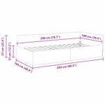 Casa si Gradina - Mobilier - Paturi si accesorii - Paturi - Cadru de pat coltar Altele cu headboard Gri inchis 100 x 200 cm - Infinity.ro