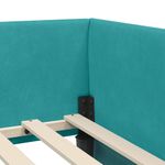 Casa si Gradina - Mobilier - Paturi si accesorii - Paturi - Cadru de pat coltar Altele cu headboard Turcoaz 80 x 200 cm - Infinity.ro