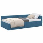 Casa si Gradina - Mobilier - Paturi si accesorii - Paturi - Cadru de pat coltar Altele cu headboard albastru 80 x 200 cm - Infinity.ro