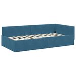 Casa si Gradina - Mobilier - Paturi si accesorii - Paturi - Cadru de pat coltar Altele cu headboard albastru 80 x 200 cm - Infinity.ro