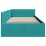 Casa si Gradina - Mobilier - Paturi si accesorii - Paturi - Cadru de pat coltar Altele cu headboard Turcoaz 90 x 190 cm - Infinity.ro