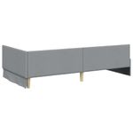 Casa si Gradina - Mobilier - Paturi si accesorii - Paturi - Cadru de pat coltar cu headboard Manual Gri deschis 90 x 190 cm - Infinity.ro