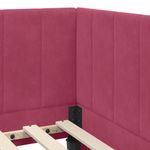 Casa si Gradina - Mobilier - Paturi si accesorii - Paturi - Cadru de pat coltar cu saltea bordo 100 x 200 cm Catifea - Infinity.ro
