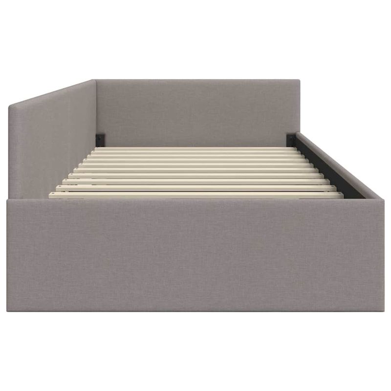 Casa si Gradina - Mobilier - Paturi si accesorii - Paturi - Cadru de pat coltar cu headboard Gri taupe 80 x 200 cm - Infinity.ro